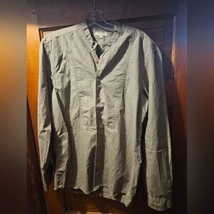 Burberry Slim Fit Army Green Button Up